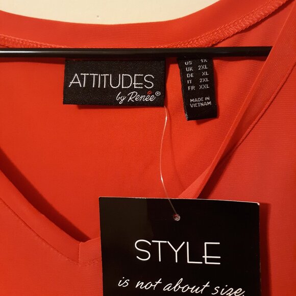 NWT Attitudes by Renee Top Size 1X - Picture 2 of 5